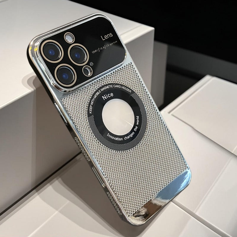Large Window Cooling Phone Case For iPhone