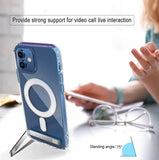 Stand Clear Magnetic Phone Case with Kickstand Transparent Holder  for iPhone