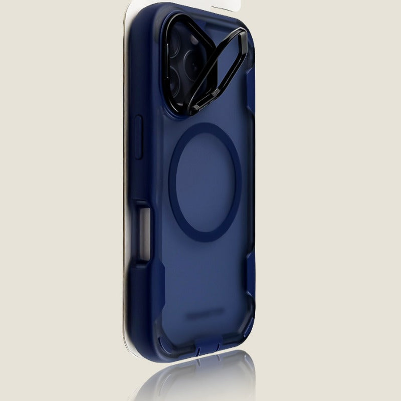 Triple-proof Bracket Frame Magnetic Phone Case For iPhone