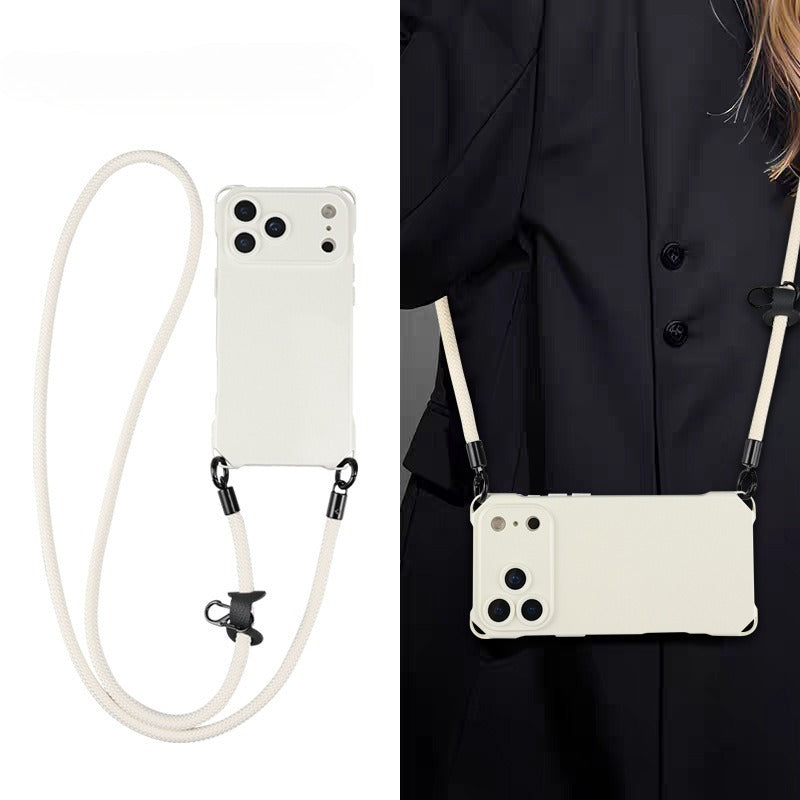 Four Corner Lanyard Hole Mobile Phone Case For iPhone