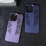 Vertical Stripe Hollow Phone Case For iPhone