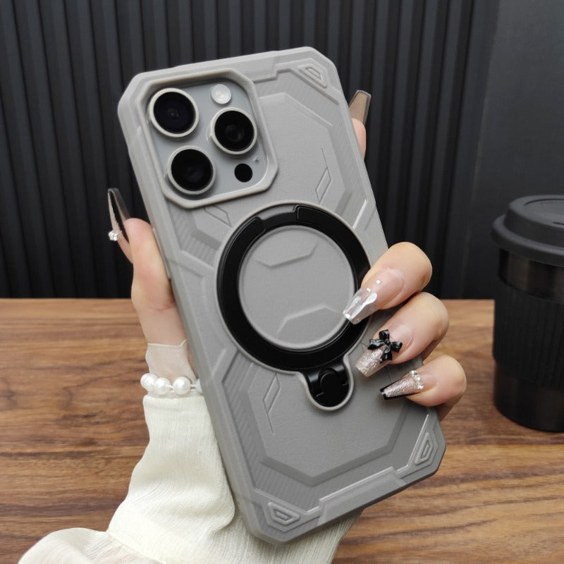 Magnetic Folding Bracket Silicone Phone Case For iPhone