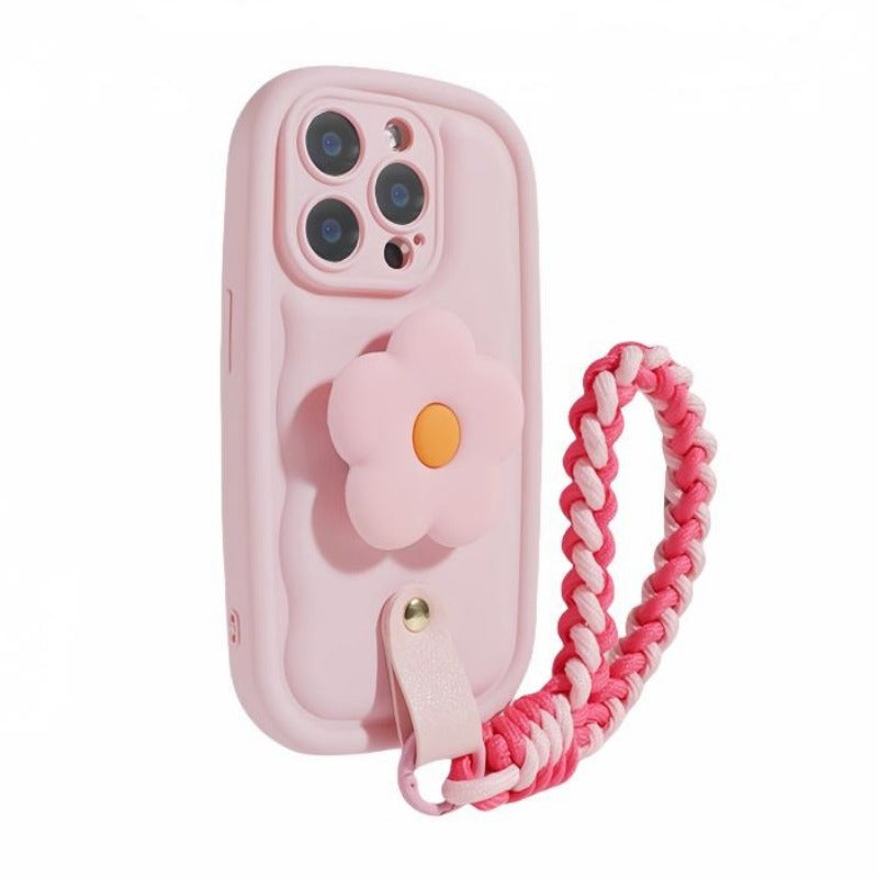 Air Cushion Soap Flower Stand Phone Case For iPhone