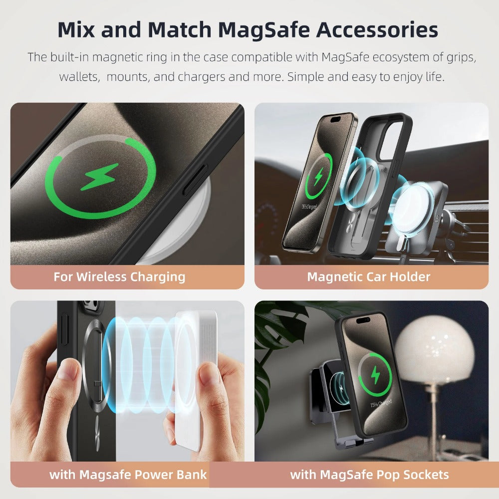 Magnetic Case with Hidden Stand Case For iPhone