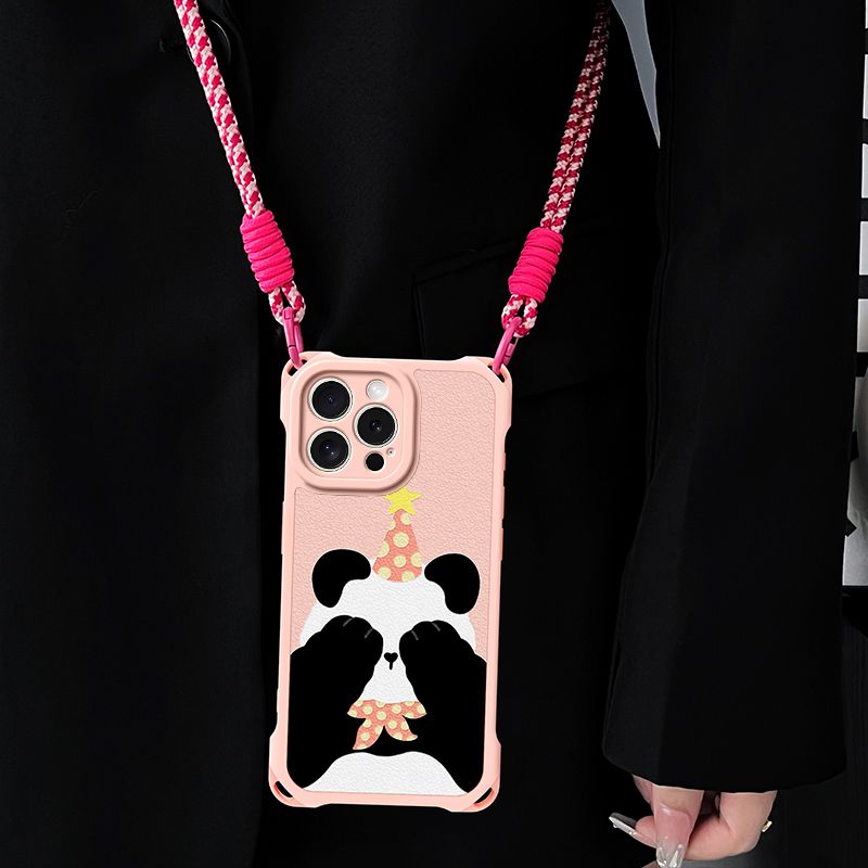 Panda Lanyard Phone Case For iPhone
