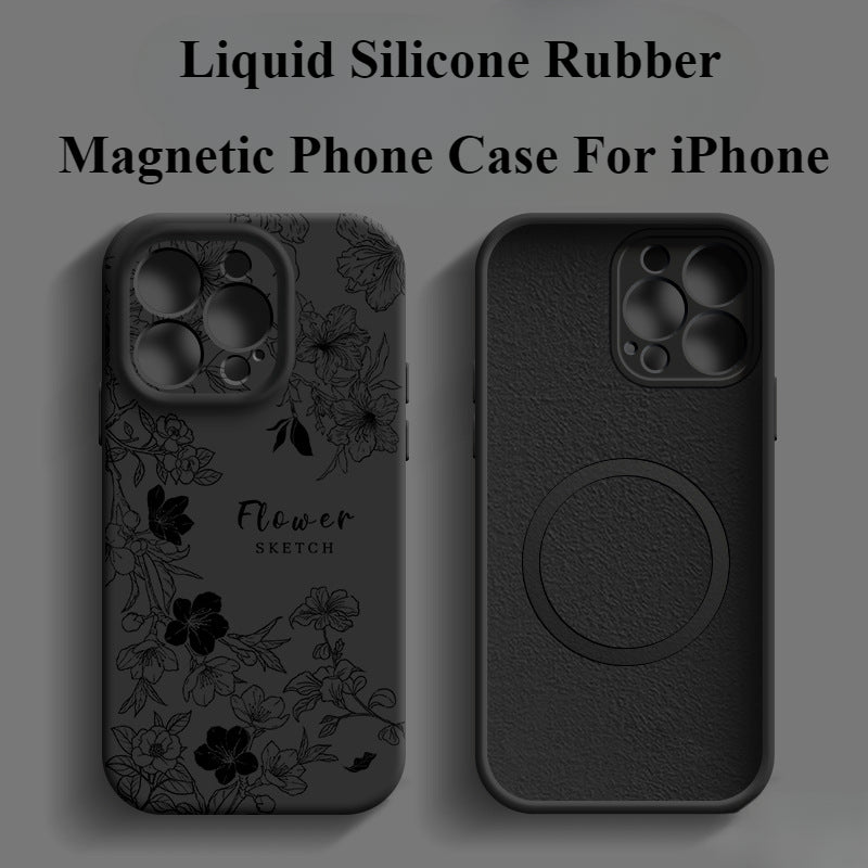 New Liquid Silicone Magnetic Phone Case For iPhone