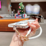 Electroplated Wave Double Heart Large Window Phone Case For Samsung