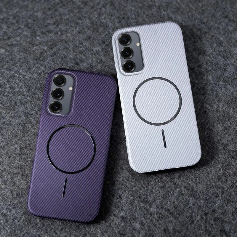 Carbon Fiber Pattern Magnetic Case For Samsung