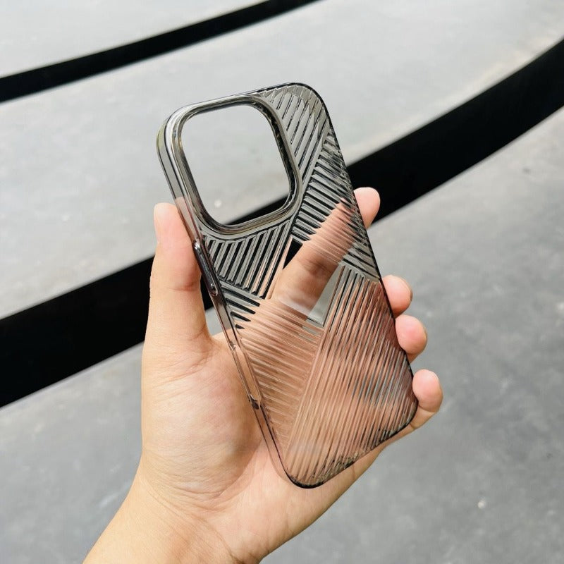Non-yellowing 3D Pattern Transparent Phone Case For iPhone