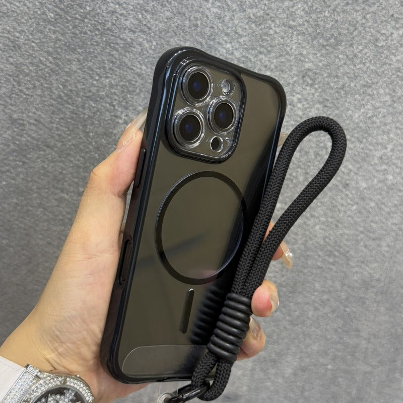 Thin Circle Magnetic Transparent Phone Case For iPhone