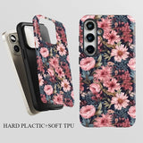 2 IN 1 Film Gorgeous Flowers  Case For Samsung