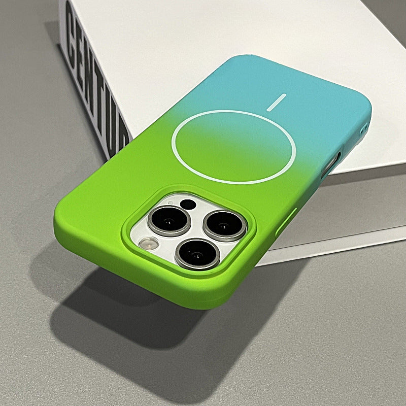 Gradient Thin Circle Magnetic Phone Case For iPhone