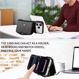 PU Leather Phone Wallet Case For iPhone
