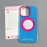 Contrast Color Magnetic Phone Case For iPhone