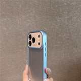Color-blocked Shockproof Frosted Phone Case For iPhone
