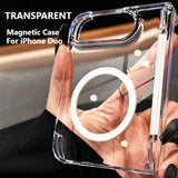 Transparent Magnetic Dual-axis Hinge Phone Case For iPhone Duo