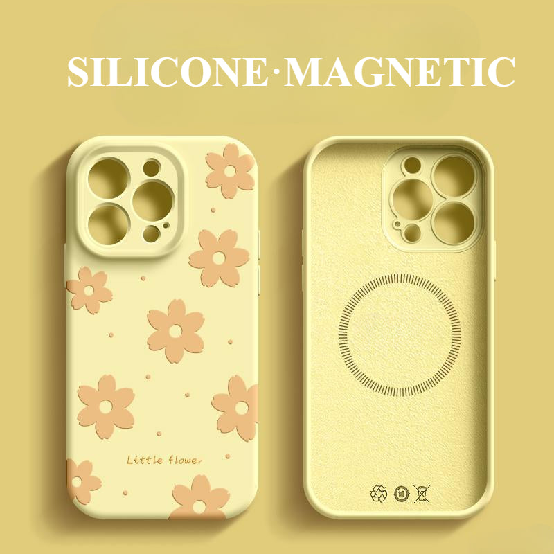 Flower Liquid Silicone Phone Case For iPhone