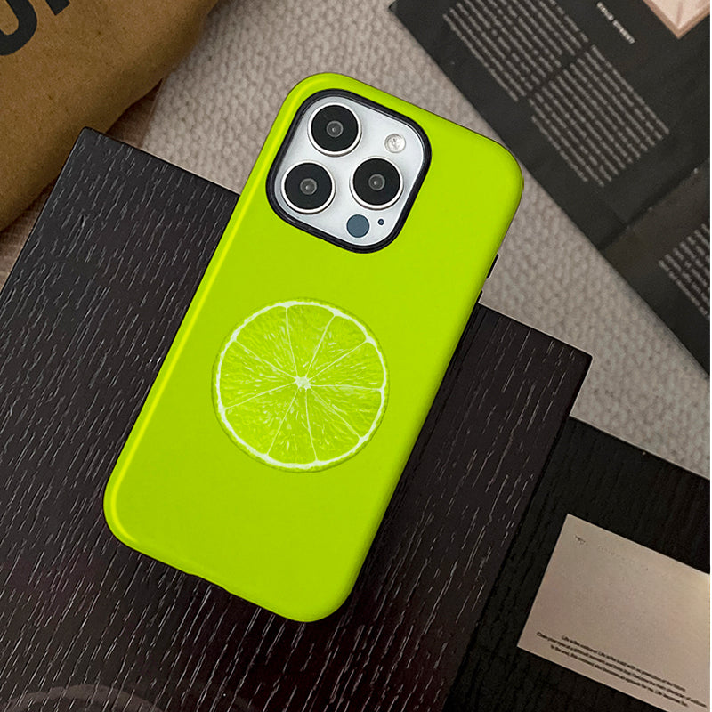 2 in 1 Fresh Orange Magnetic Phone Case For iPhone
