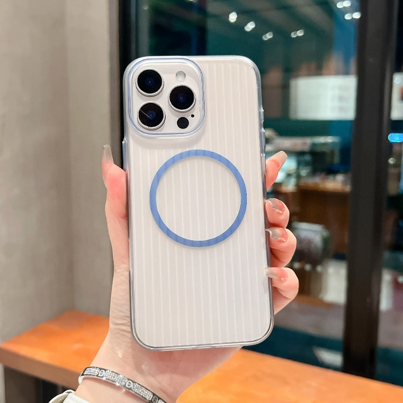Magnetic Corrugated Phone Case For iPhone