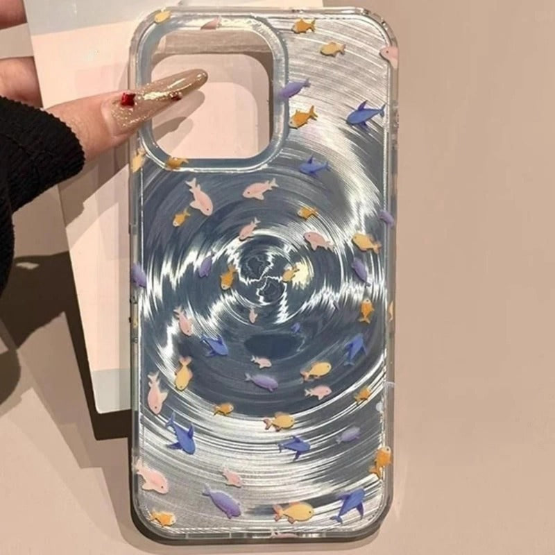 Water Ripple Silicone Phone Case For iPhone