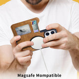 Magnetic Leather Wallet Case Card Holder Phone Case For iPhone