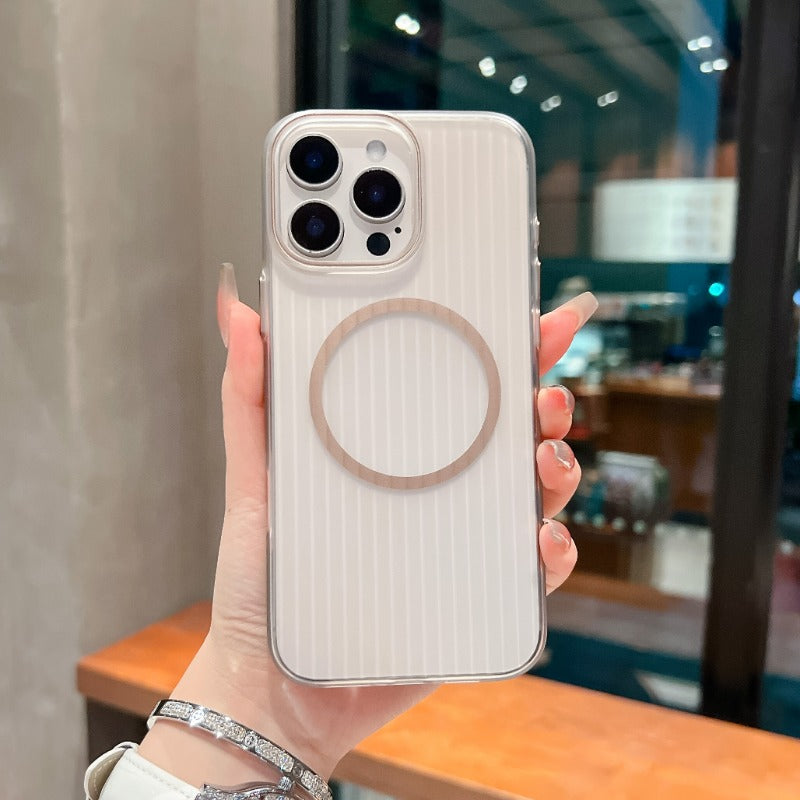 Magnetic Corrugated Phone Case For iPhone