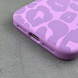 Leopard Print Liquid Silicone Phone Case For iPhone
