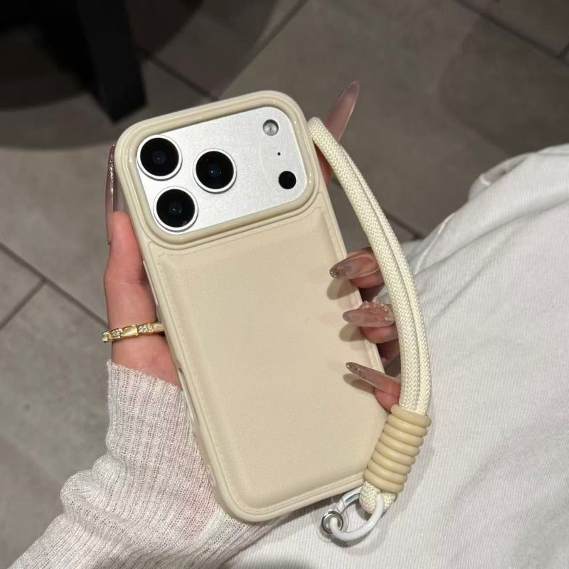 Soft Phone Case with Wrist Strap For iPhone
