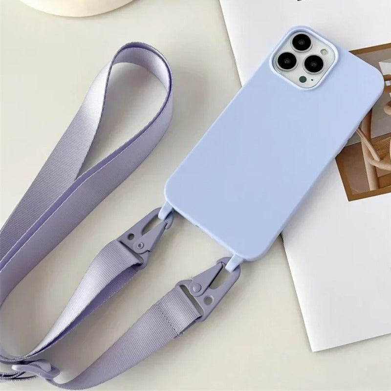 Crossbody Lanyard Strap Phone Case For iPhone