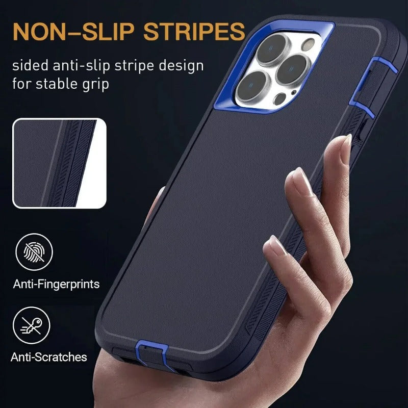 3 IN 1 Heavy Duty Armor Shockproof Dust-Proof Case For iPhone