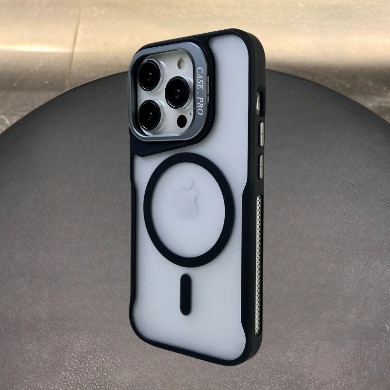 Hardware Lens Bracket Phone Case For iPhone
