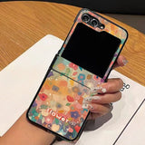 Colorful Flower Hinged All-inclusive Phone Case For Samsung Z FLIP