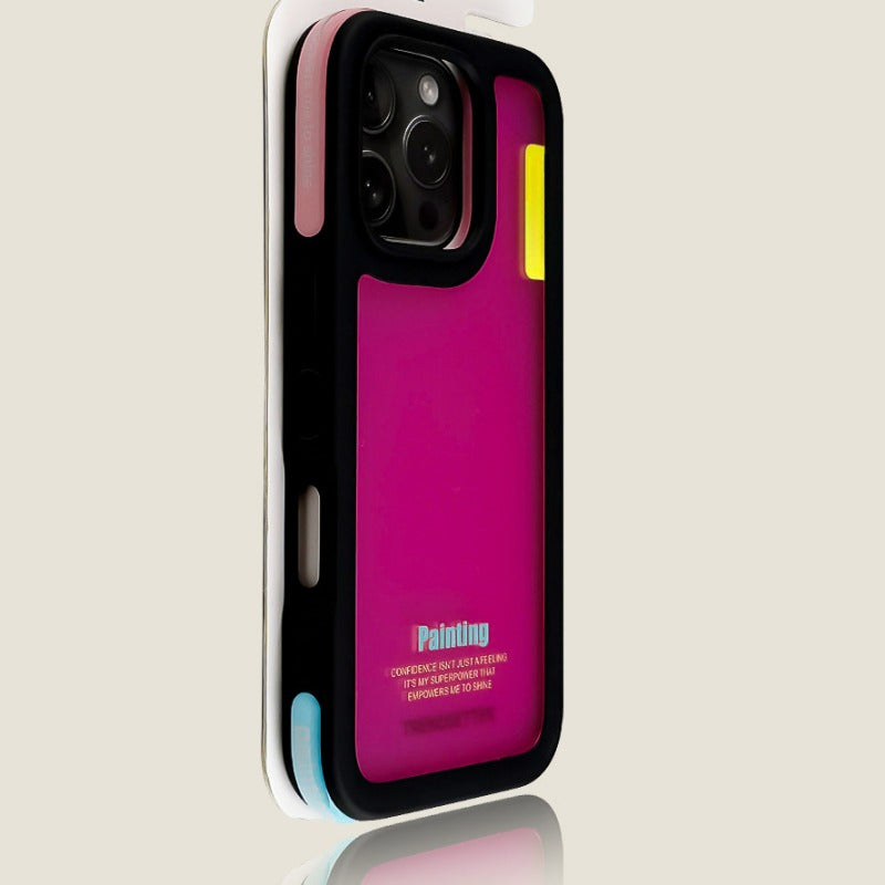 Contrast Color Anti-collision Strip Phone Case For iPhone