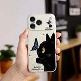 Butterfly Cat Silicone Phone Case For iPhone