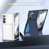 Solid Color Card Holder Phone Case For Samsung Z FOLD 7/6/5