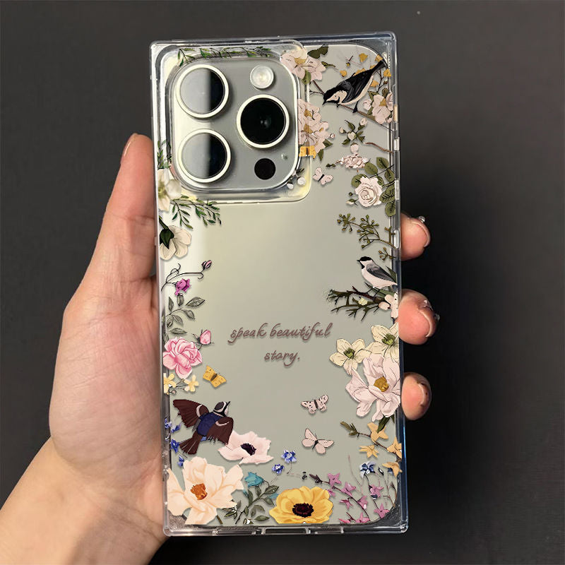 Flower and Bird Phone Case For iPhone
