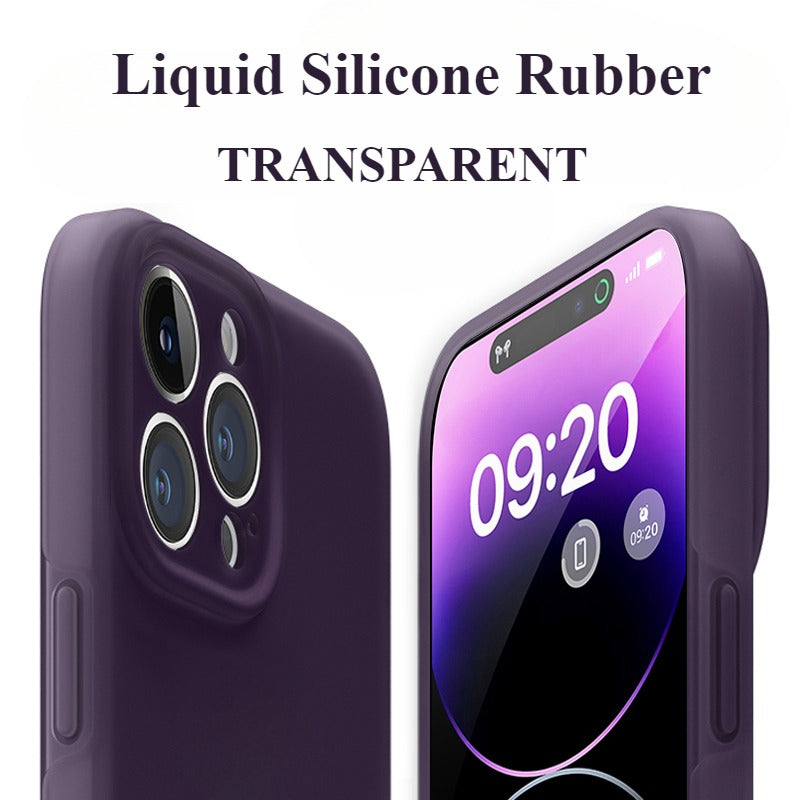 Transparent Liquid Silicone Full Cover Drop-Proof Phone Case For iPhone