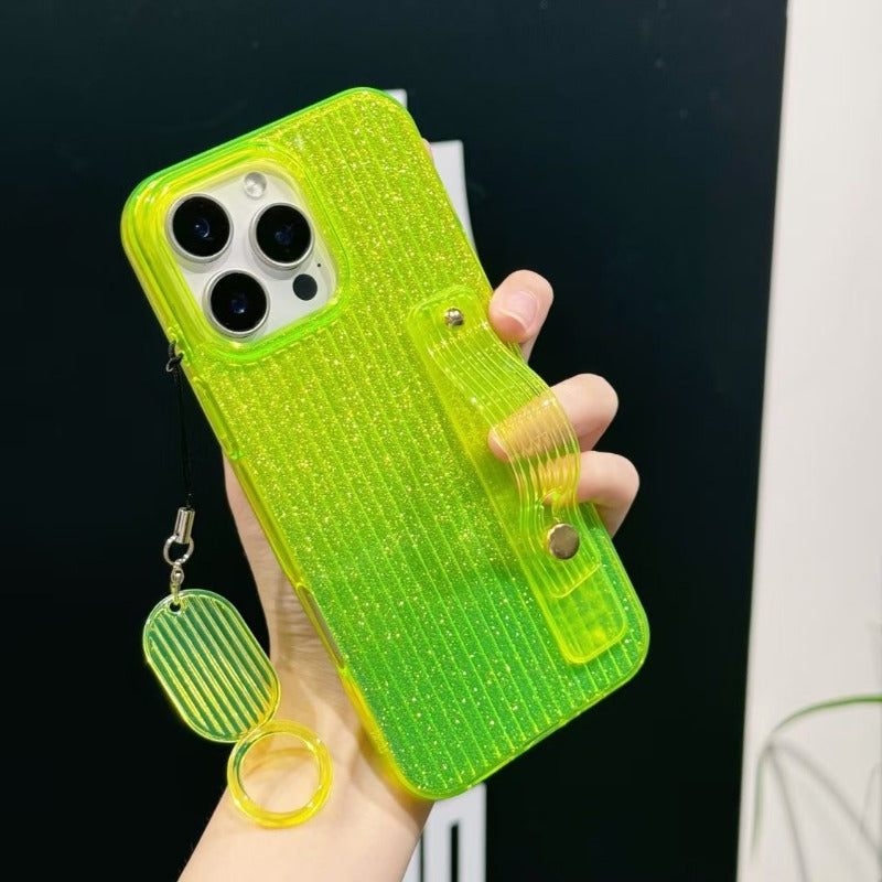 Glitter Wristband Ring Phone Case For iPhone