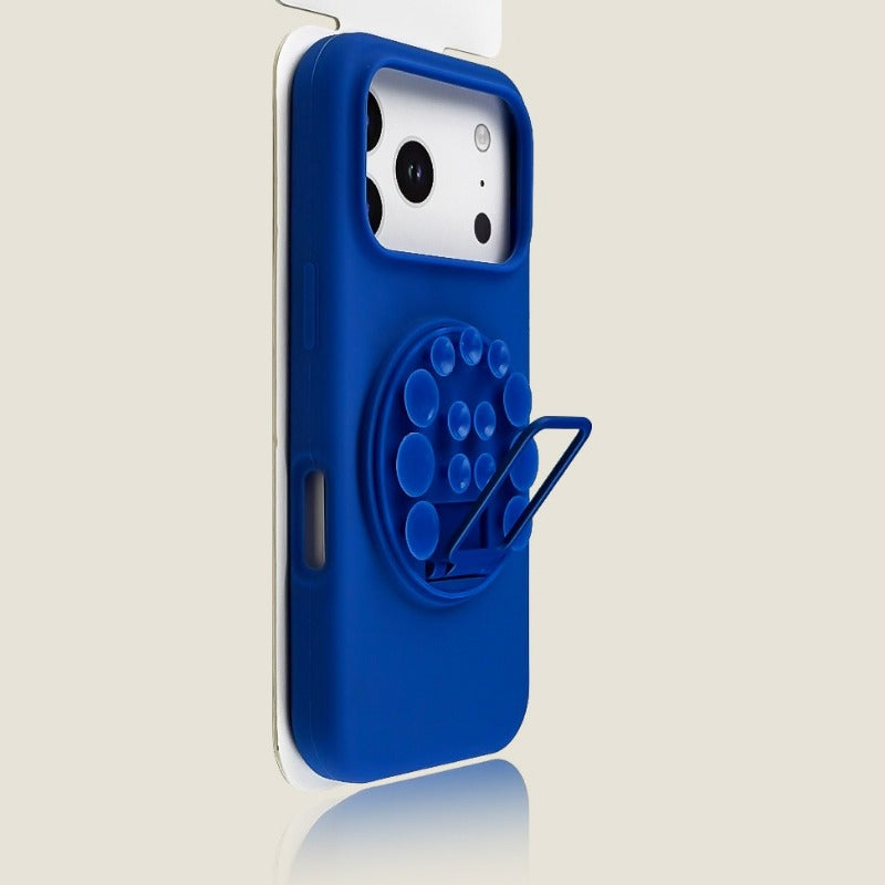 Suction Cup Bracket Silicone Phone Case For iPhone