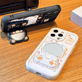 Bear Rotating Mirror Stand Phone Case For iPhone