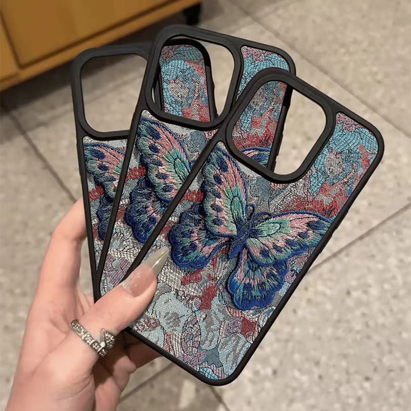Retro Butterfly Pattern Phone Case For iPhone