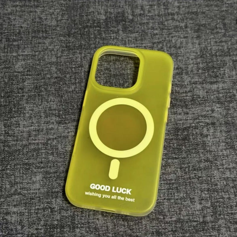 Simple Bright Color Magnetic Phone Case For iPhone