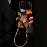 Maple Leaf Lanyard Phone Case For iPhone