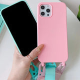 Crossbody Lanyard Strap Phone Case For iPhone