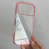 Transparent Rounded Frame Phone Case For iPhone
