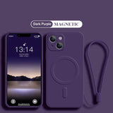 Silicone Magnetic Wireless Charging Case For iPhone