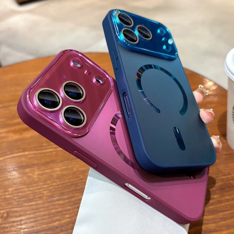 Big Window Flowing Light Magnetic Case For iPhone