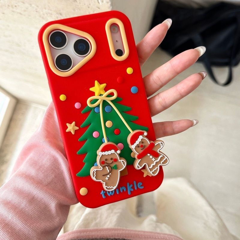 Christmas Tree-shaped Shockproof Phone Case For iPhone
