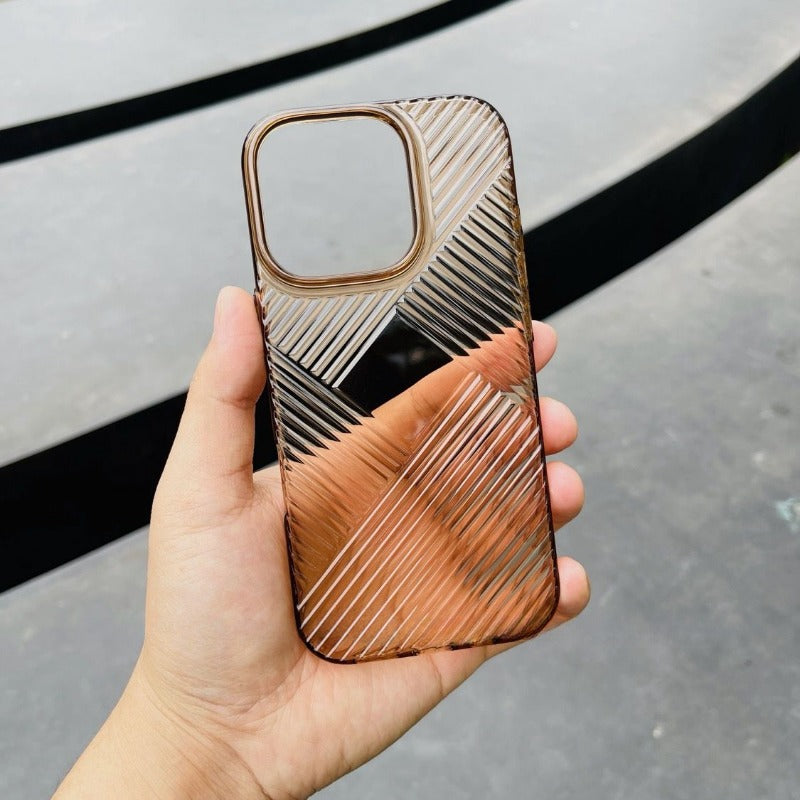 Non-yellowing 3D Pattern Transparent Phone Case For iPhone