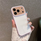 Color-blocked Shockproof Frosted Phone Case For iPhone